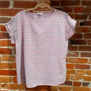 Oversize tricolor striped T-shirt